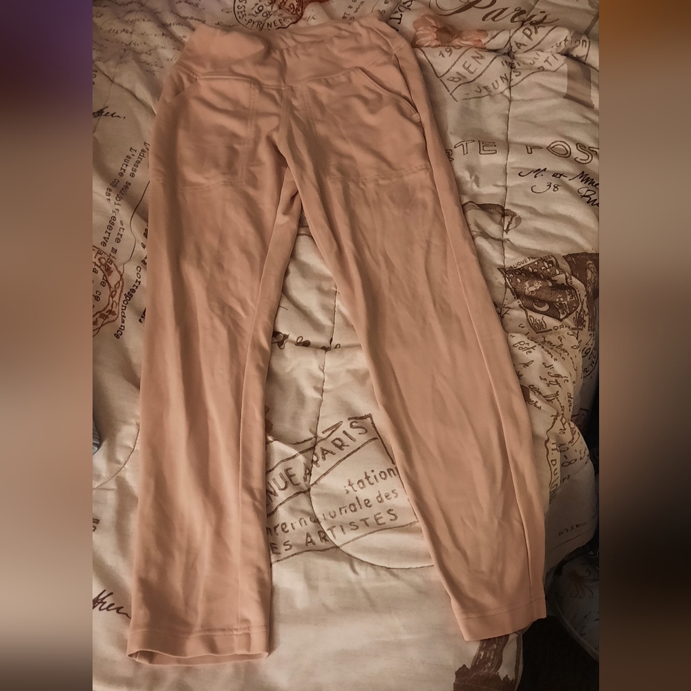 Champagne Pink Jaanuu Athletic High-waisted Scrub Leggings